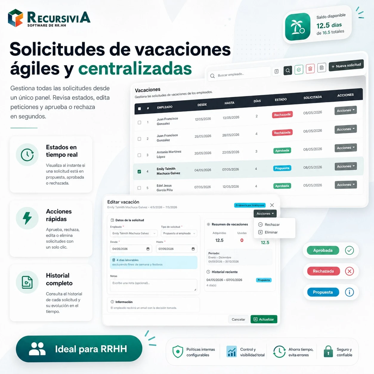 Control horario para pymes en Recursivia